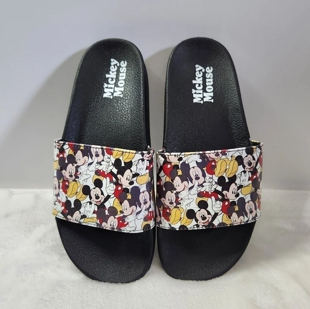 DISNEY Mickey Mouse Graphic Slides Sandals Kids Size 2-3 Unisex